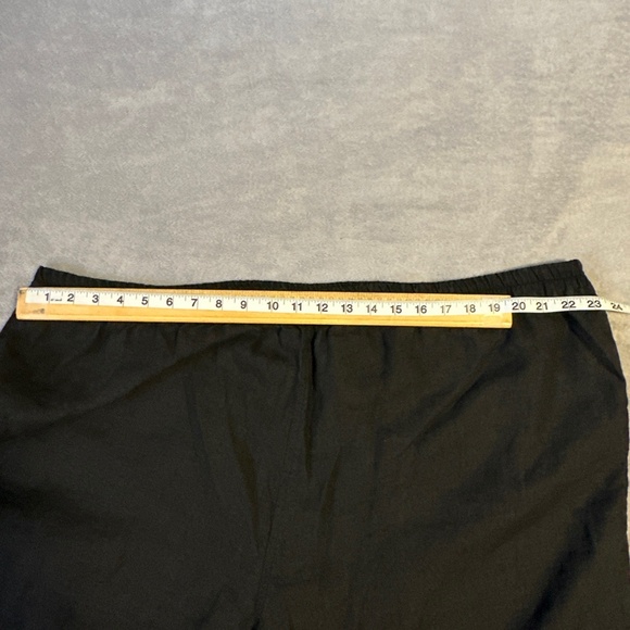 2X Plus Size 24 Linen Pants Women's Desert Design Black Wide Leg Patchwork Boho - Picture 4 of 11